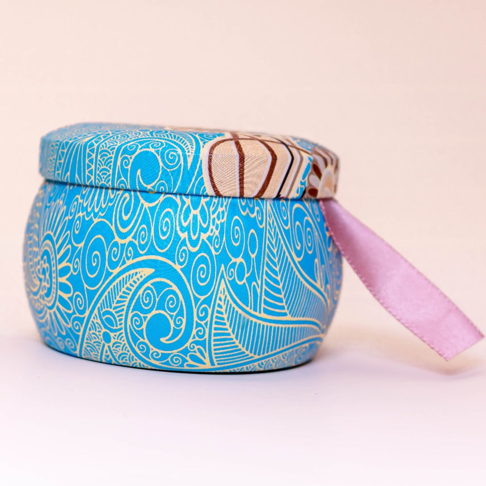 Patterned Mediterranean Fig Travel Candle