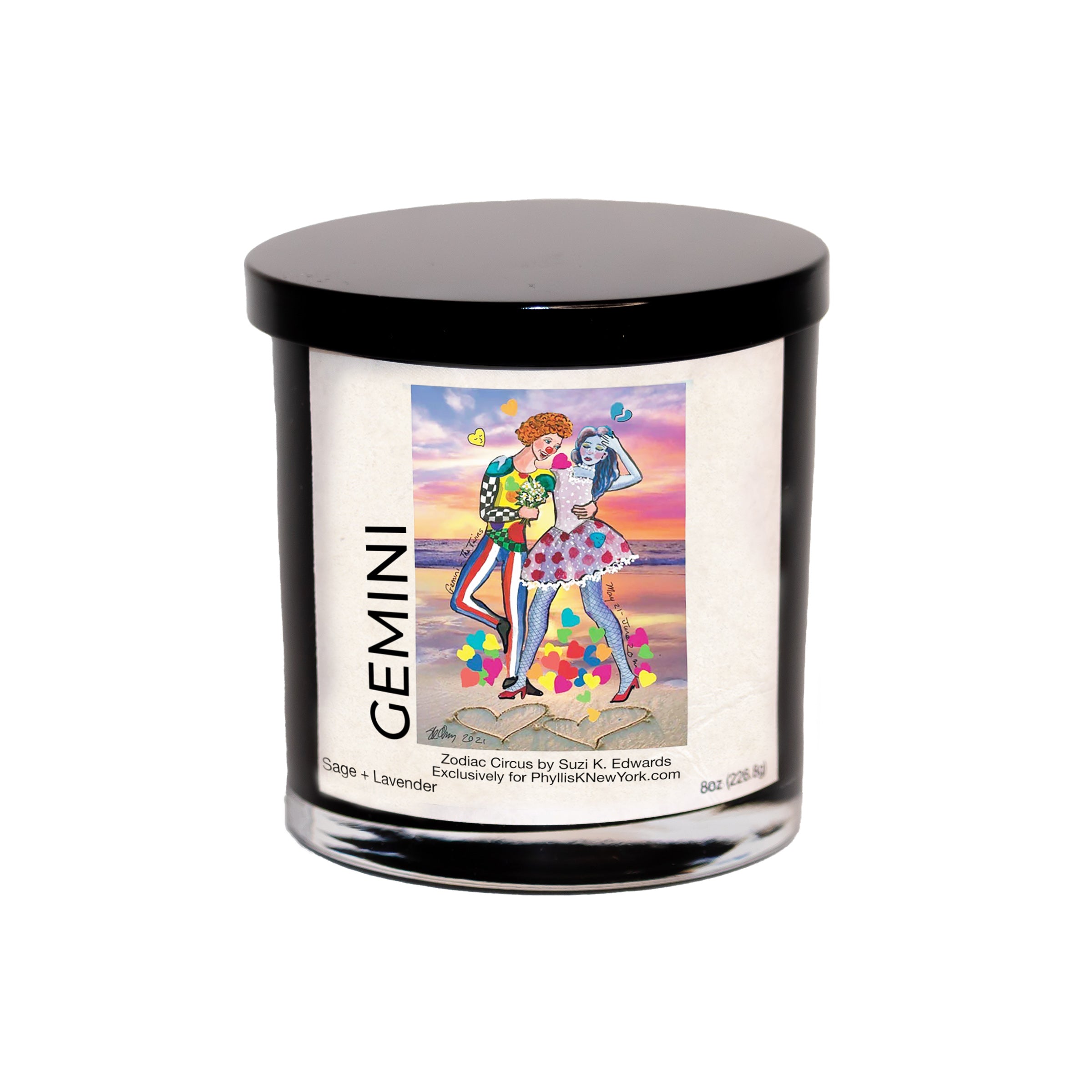 GEMINI Sage + Lavender Zodiac Circus Soy Candle