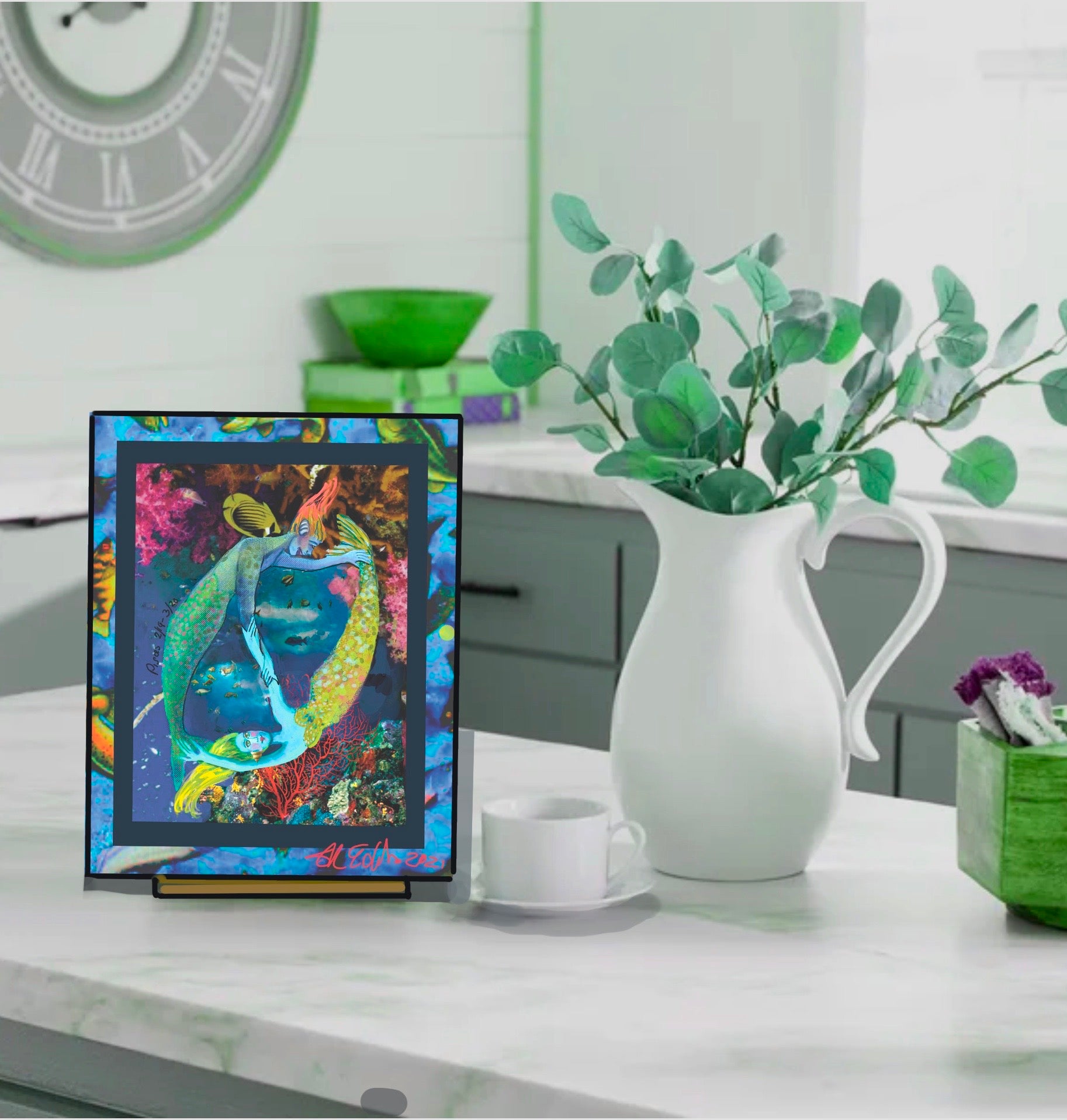 PISCES Zodiac Circus Plaque - Home Decor