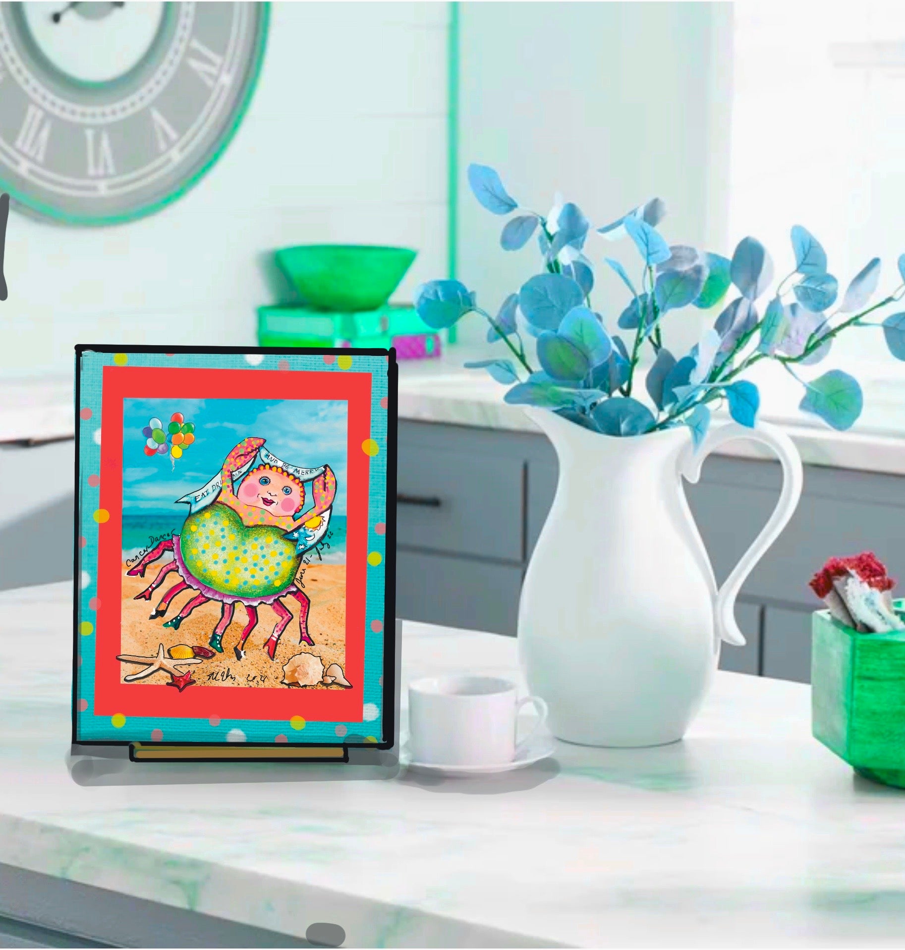 CANCER Zodiac Circus Plaque- Home Decor