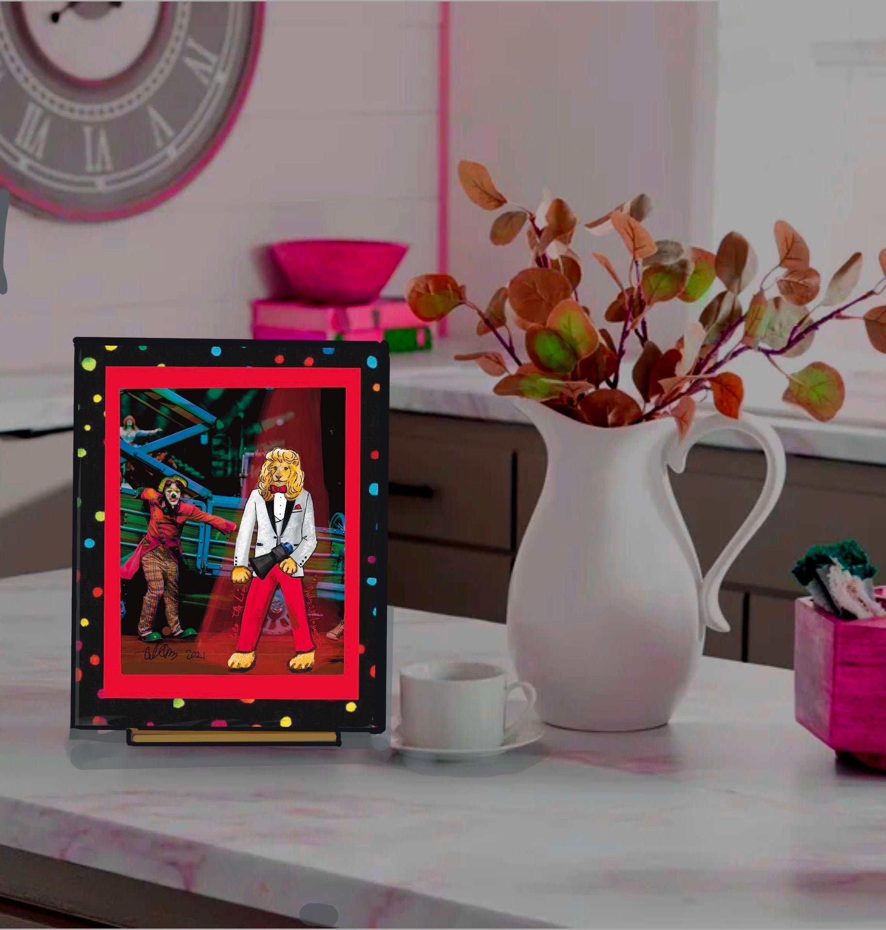 LEO Zodiac Circus Plaque- Home Decor