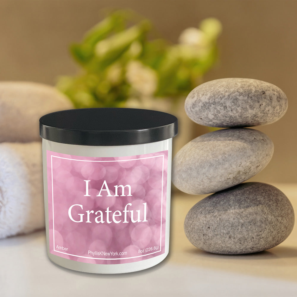 I Am Grateful Affirmation Soy Candle