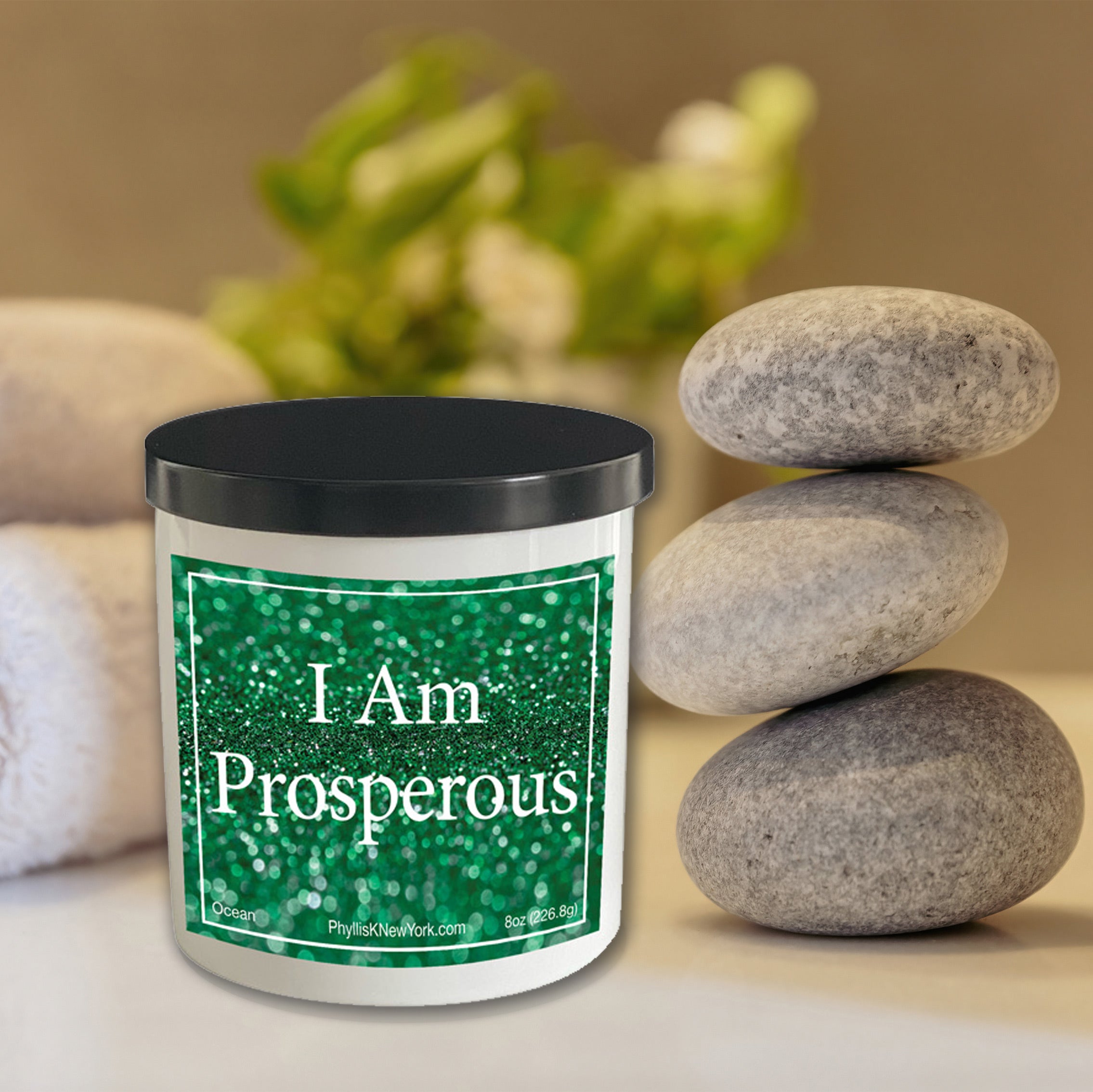 I Am Prosperous Affirmation Soy Candle