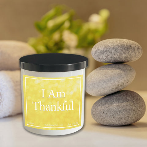 I Am Thankful Affirmation Soy Candle