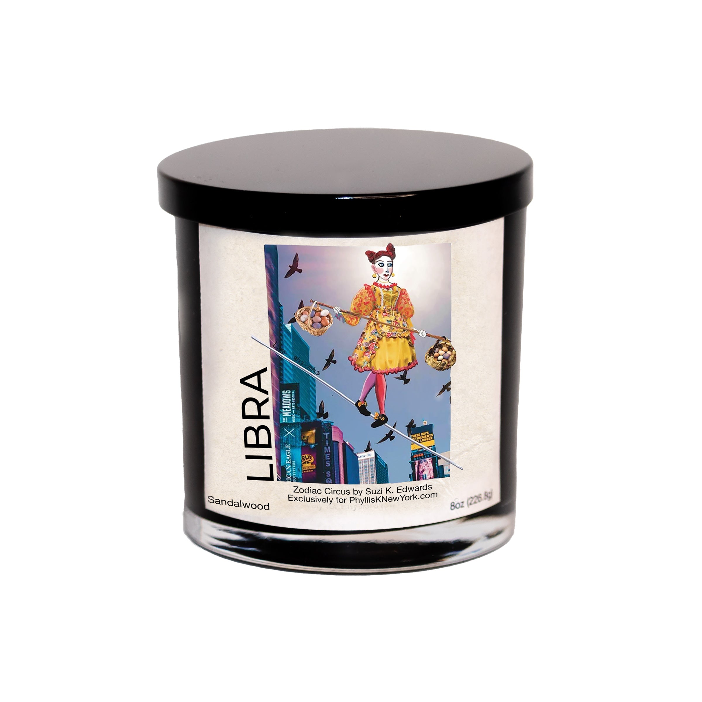 LIBRA Sandalwood Zodiac Circus Soy Candle