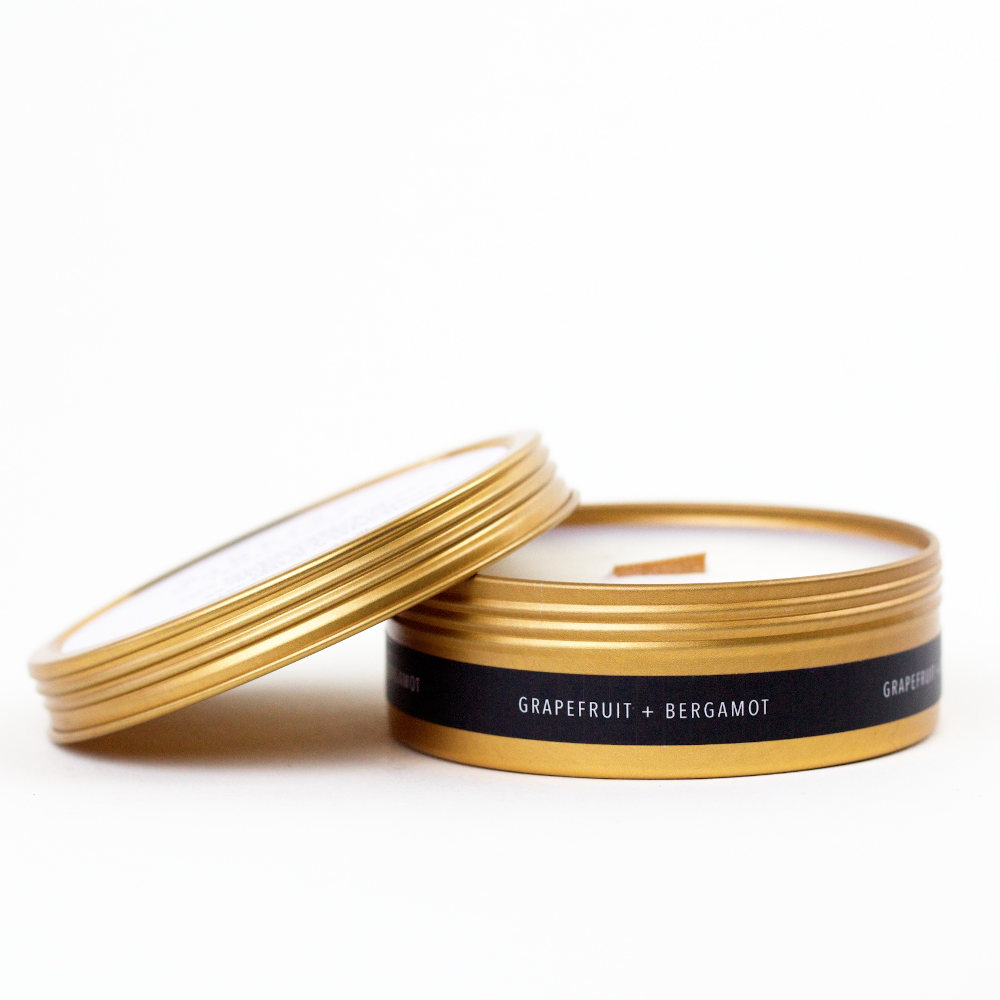 Grapefruit and Bergamot Travel Tin Candle