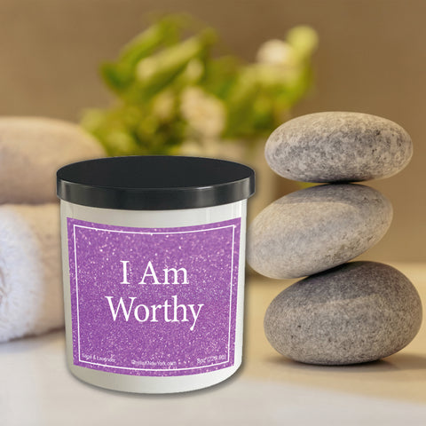 I Am Worthy Affirmation Soy Candle