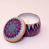 <transcy>Candela da viaggio con motivo alla lavanda e soia</transcy>